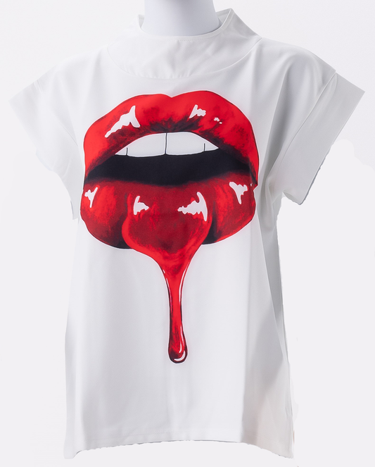 Tee-shirt à manches courte-The lips