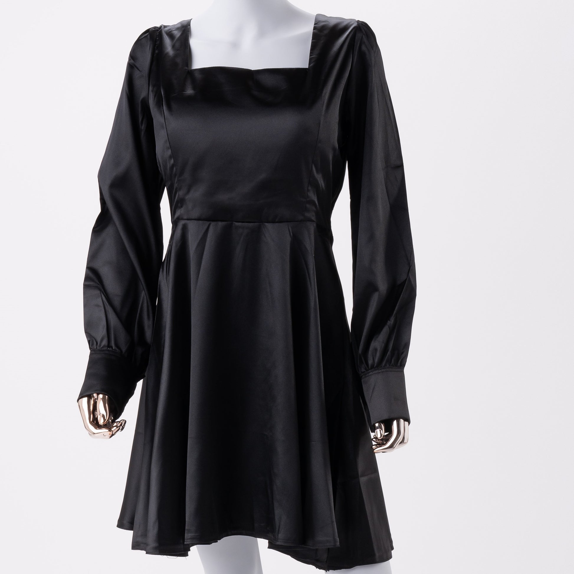 Robe de jour-Satin-Noir