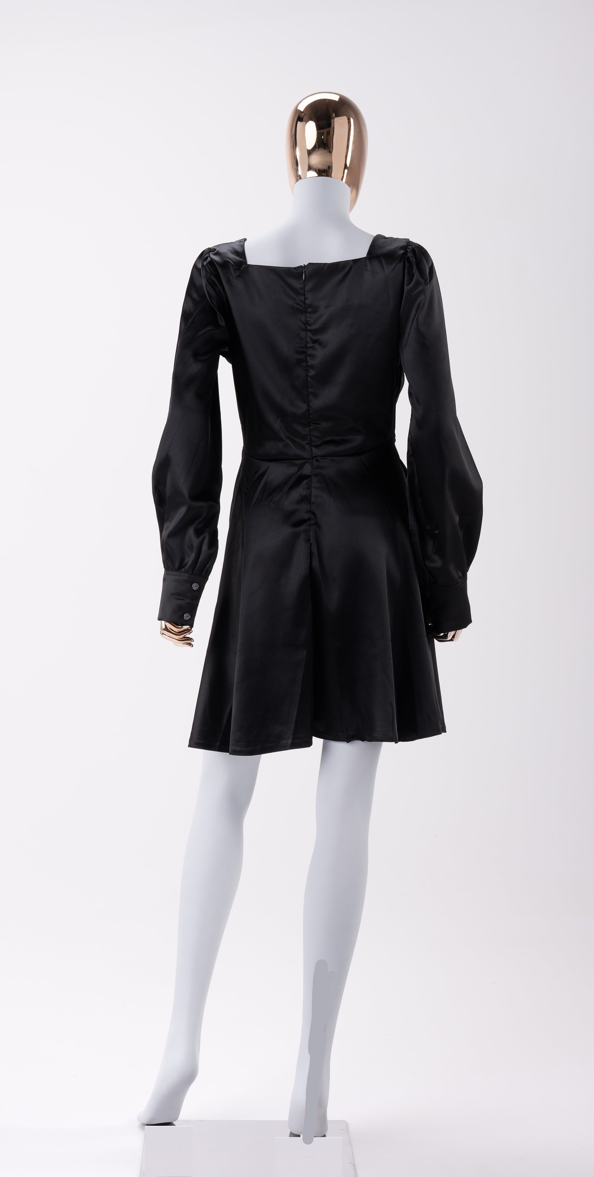 Robe de jour-Satin-Noir