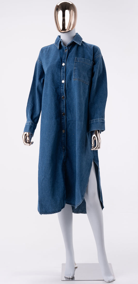 Robe de jour-Denim Bleu