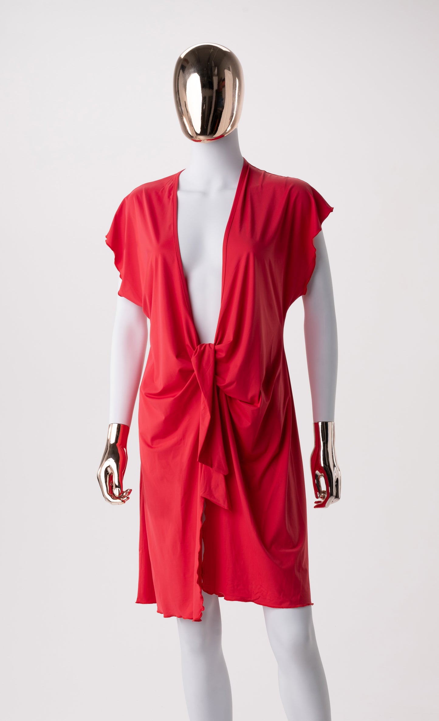 Robe de plage-Rouge