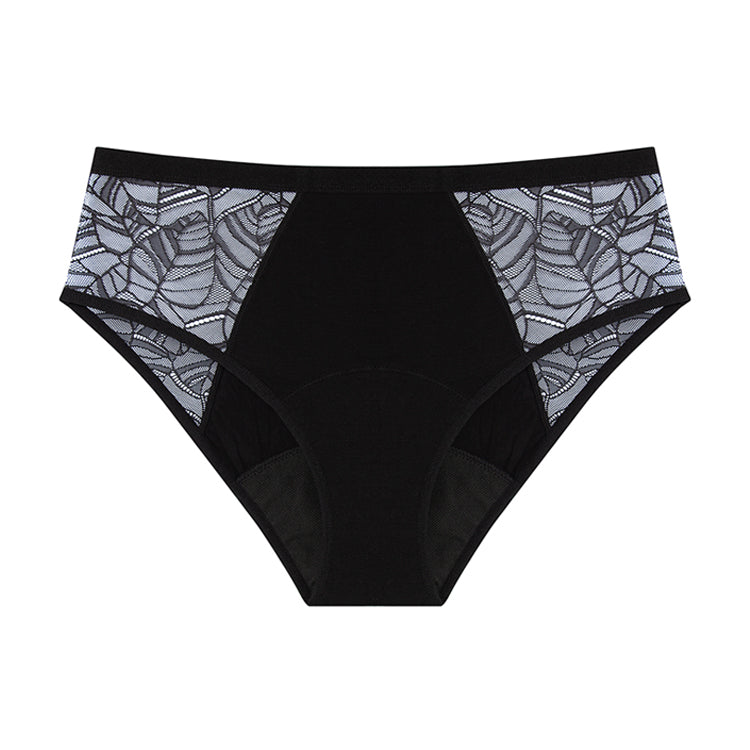 Culotte menstruelle-Taille haute-Noir