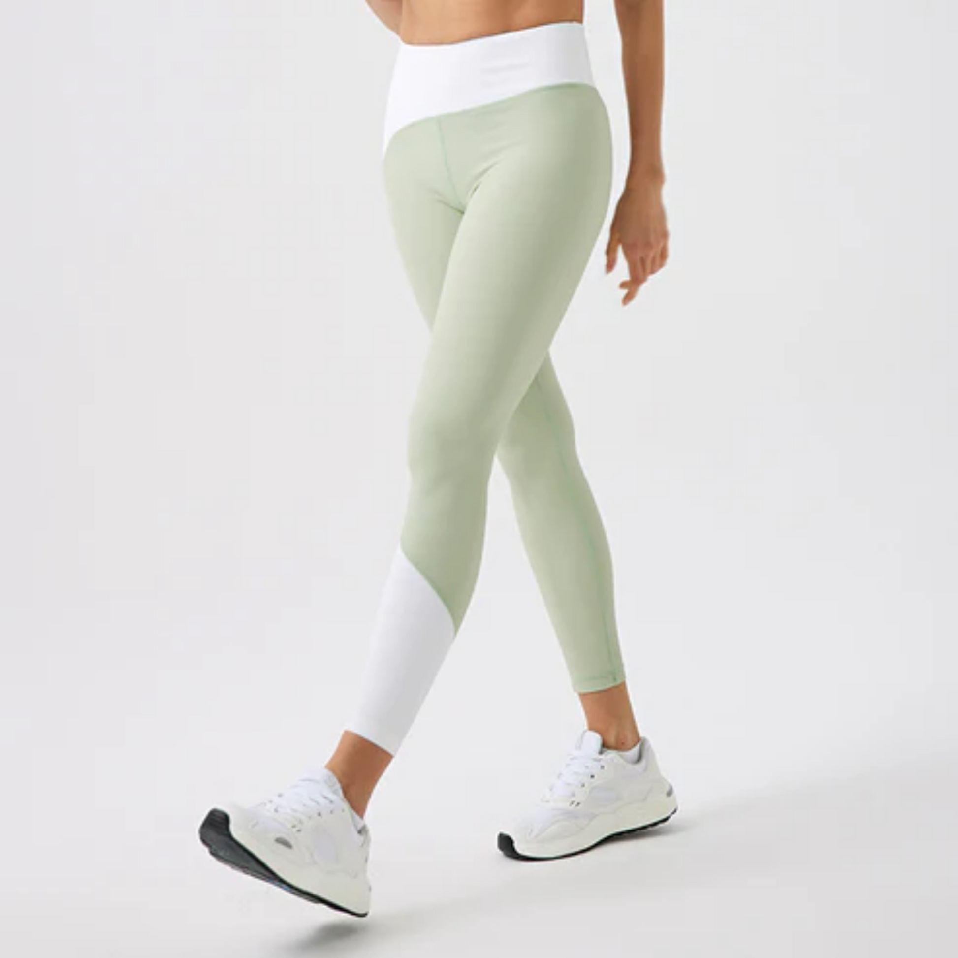 Legging-Bicolore vert sauge