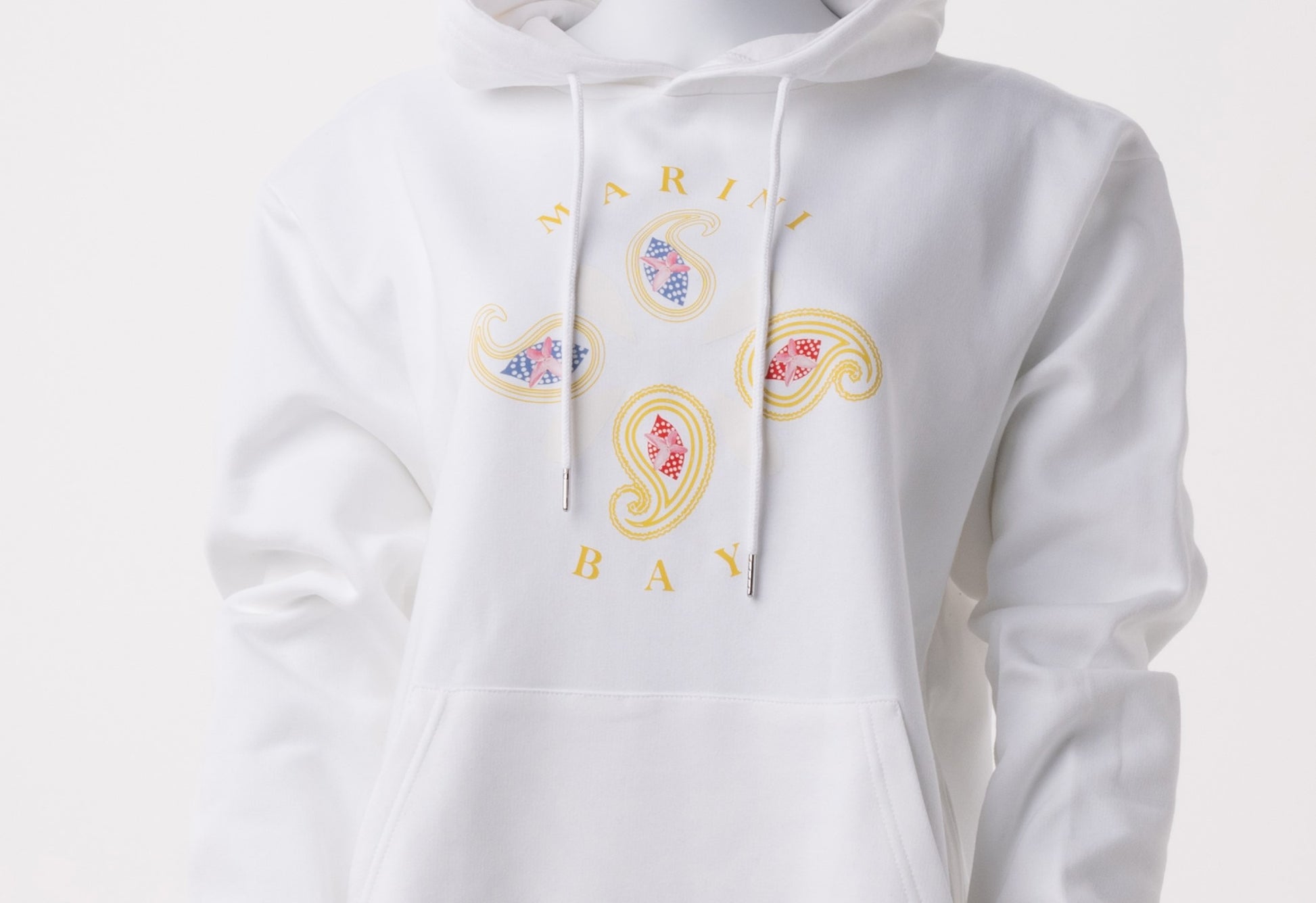 Sweat à capuche Blanc-Logo floral